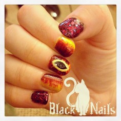 Eye of Sauron Nail Art Right Hand