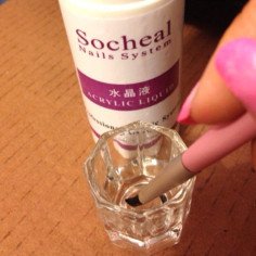 Acrylic Liquid, Brush and Glass