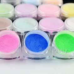 Colored Acrylic Powder Pots