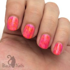 Neon Electric Splash Dry Brush Nails