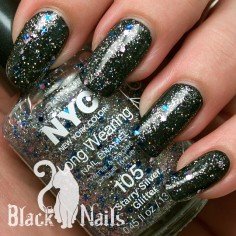 NYC Starry Silver Glitter Bottle