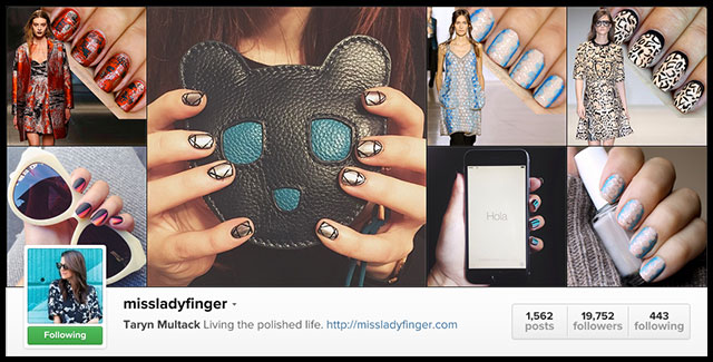 Miss Ladyfinger on Instagram