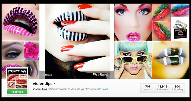 Voilent Lips on Instagram