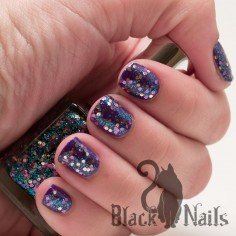 Purple's Never Satisfied Glitter Nails