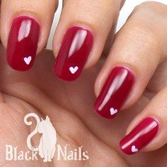 Simple Valentines Nail Art