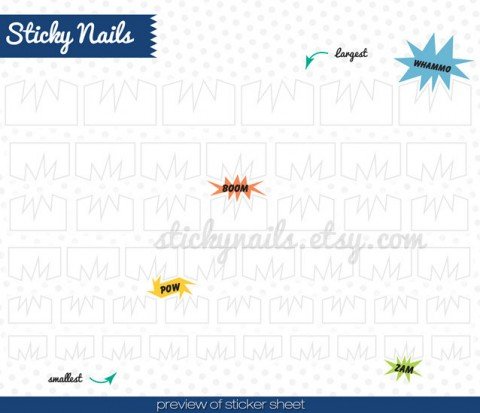 Sticky Nails Explosive Stencil Stickers Preview