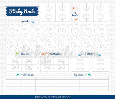 Fancy Lady Nail Art Stencils by Sticky Nails