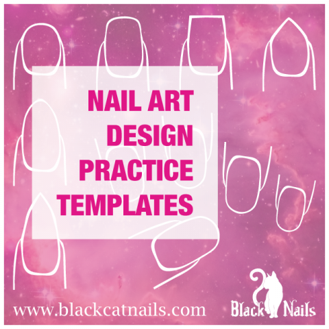 Nail Art Design Practice Templates or Sheets
