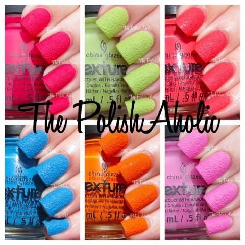 China Glaze Texture Polish Swatches by The PolishAholic
