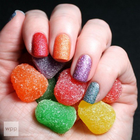 JulieG Frosted Gum Drops Polish Swatches by Work Play Polish