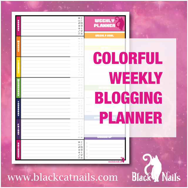 Colorful Weekly Blogging Planner – [Nail] Blog Calendar FREE Download ...